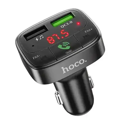 HOCO E59 Dual USB Car Charger With Bluetooth FM Transmitter